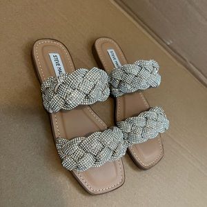 Steve Madden rhinestone braided sandals size 6